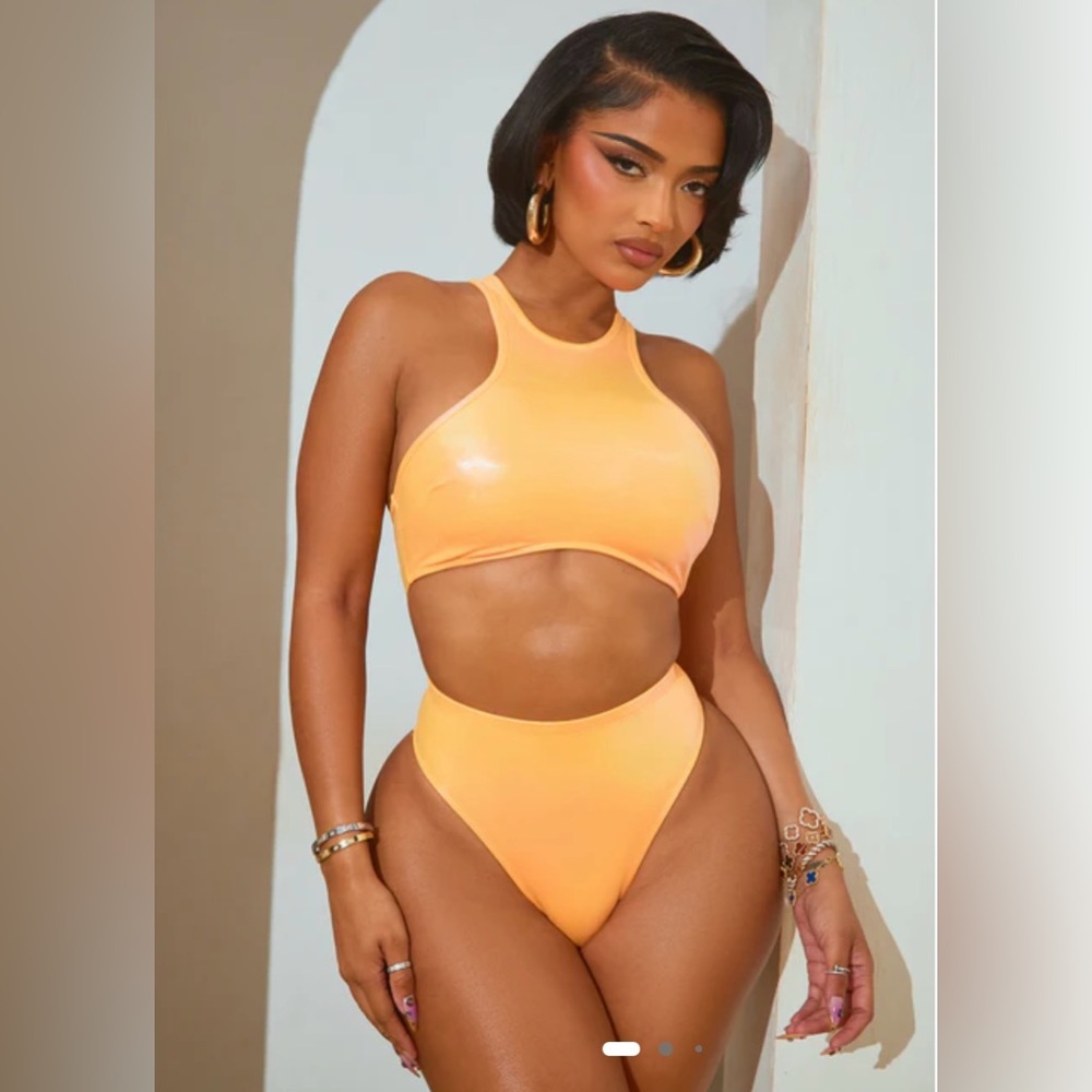 Fashion Nova Radiant Glow Bikini - Orange